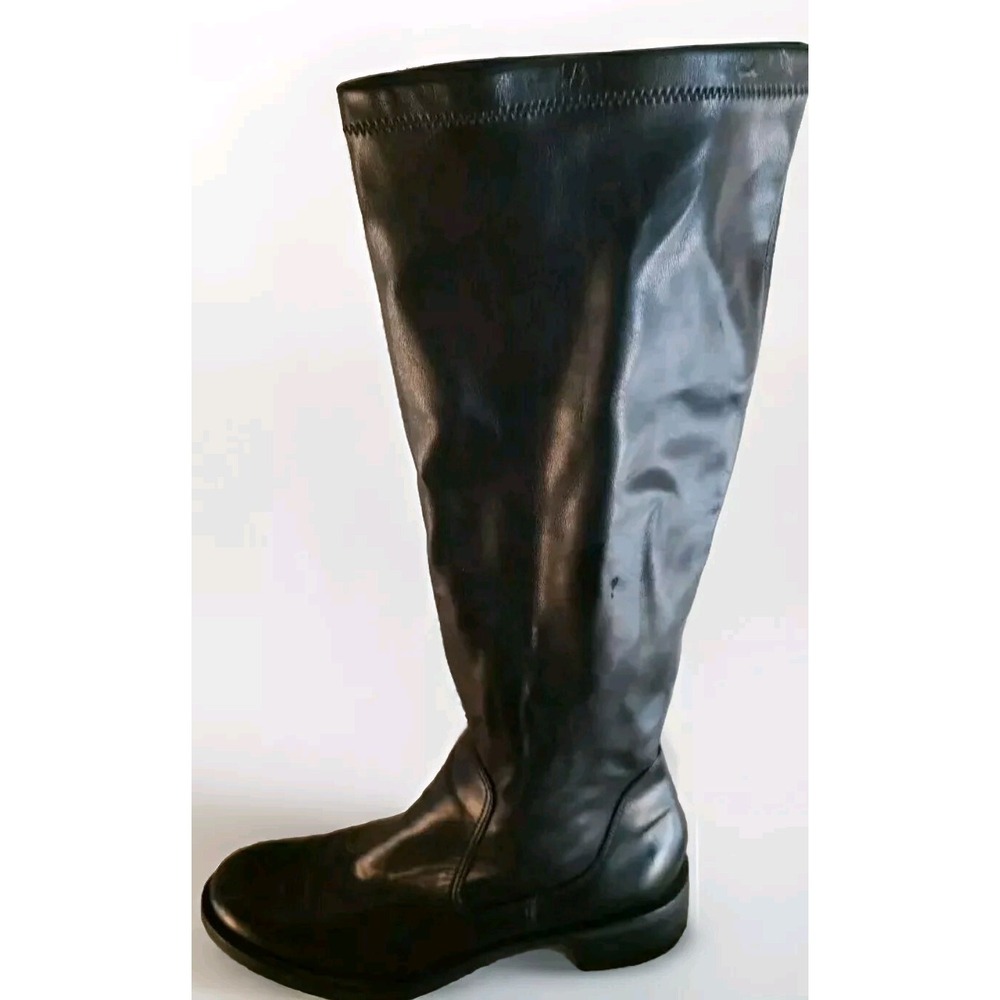 Franco Sarto Womens Black Pull-On Knee-High Boots Shoes 1.5 Inch Heel Size 8.5 M